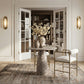Axis Linen Textured Fabric Upholstered Counter Stool