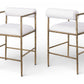 Axis Linen Textured Fabric Upholstered Counter Stool