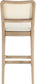 Atrium Cane Back And Vegan Leather Upholstered Seat Bar Stool