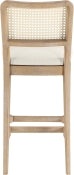 Atrium Cane Back And Vegan Leather Upholstered Seat Bar Stool