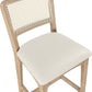 Atrium Cane Back And Vegan Leather Upholstered Seat Bar Stool