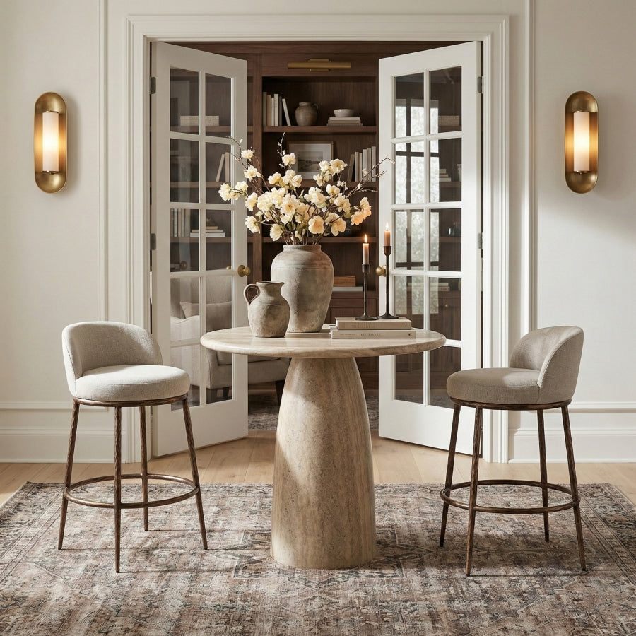 Ferro Performance Fabric Upholstered Bar Stool