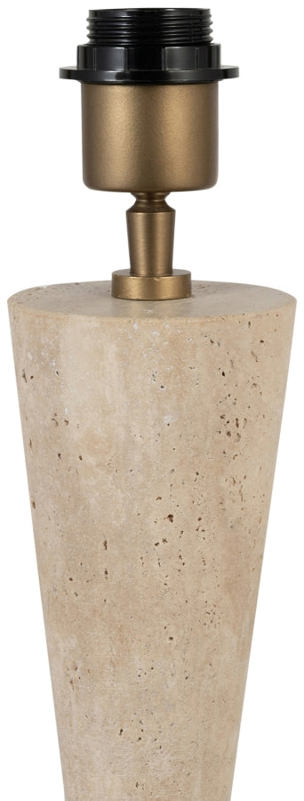 Lucente Travertine And Jute Table Lamp