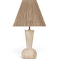 Lucente Travertine And Jute Table Lamp