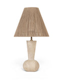 Lucente Travertine And Jute Table Lamp