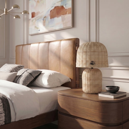 Harvest Metal And Rattan Table Lamp