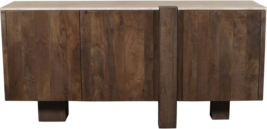 Pietra Travertine And Mango Wood Sideboard / Buffet