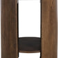 Solstice Travertine And Mango Wood End Table