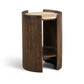 Solstice Travertine And Mango Wood End Table
