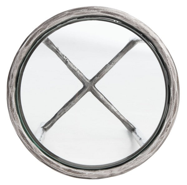 Jessa Forged Metal Tall Round End Table