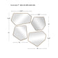 LINNEAH MIRRORS, GOLD, S/4