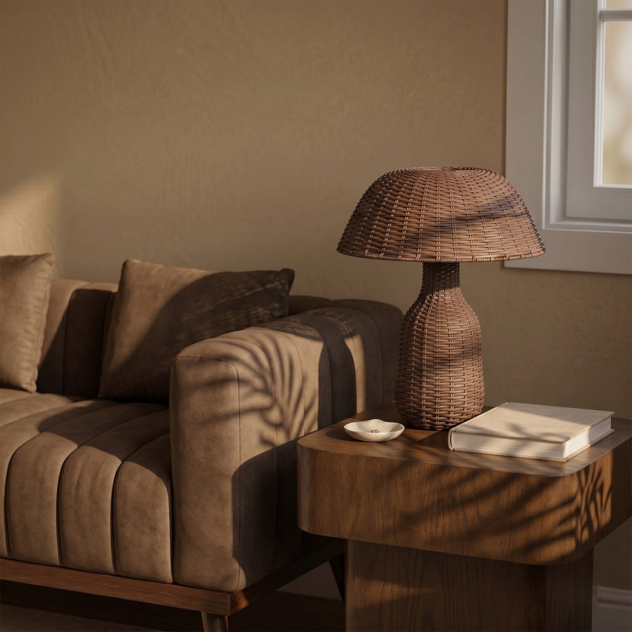 Havana Metal And Rattan Table Lamp