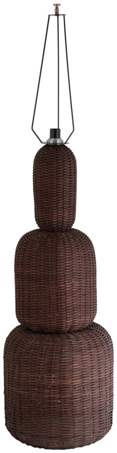 Harvest Metal And Rattan Floor Lamp