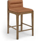Ellis Cane And Vegan Leather Upholstered Counter Stool