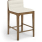 Ellis Cane And Vegan Leather Upholstered Counter Stool
