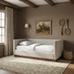 Teva Linen Textured Fabric Upholstered Twin DayBed