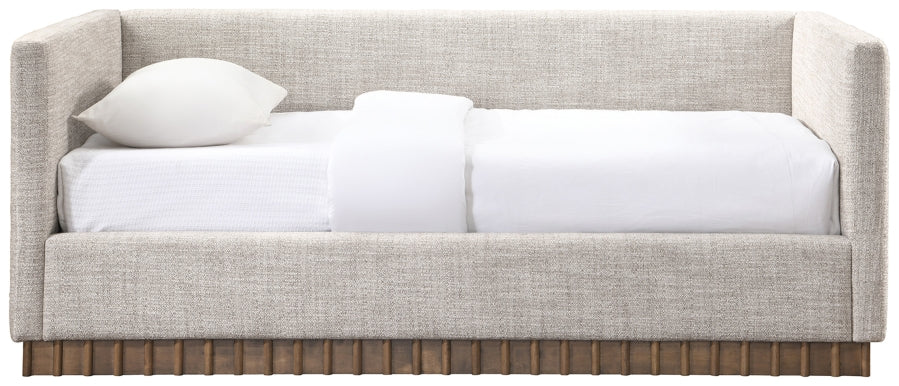 Teva Linen Textured Fabric Upholstered Twin DayBed