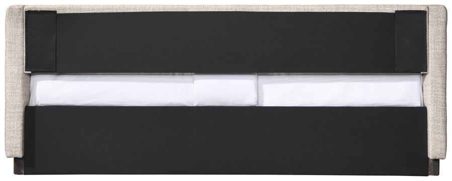 Teva Linen Textured Fabric Upholstered Twin DayBed