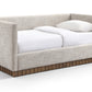 Teva Linen Textured Fabric Upholstered Twin DayBed