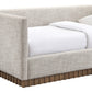 Teva Linen Textured Fabric Upholstered Twin DayBed