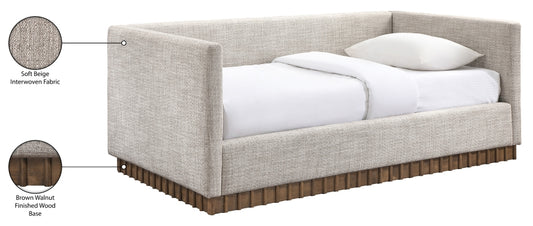 Teva Linen Textured Fabric Upholstered Twin DayBed