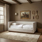 Teva Linen Textured Fabric Upholstered Twin DayBed