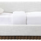 Teva Linen Textured Fabric Upholstered Twin DayBed