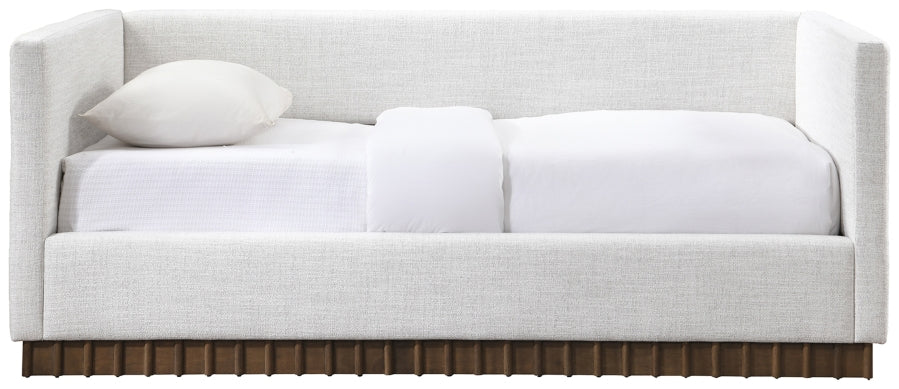 Teva Linen Textured Fabric Upholstered Twin DayBed