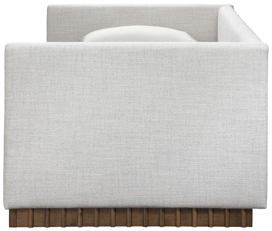Teva Linen Textured Fabric Upholstered Twin DayBed