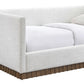 Teva Linen Textured Fabric Upholstered Twin DayBed