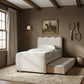 Gatsby Mohair Velvet Upholstered Twin Trundle Bed