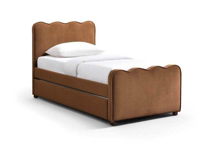 Gatsby Mohair Velvet Upholstered Twin Trundle Bed