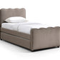 Gatsby Mohair Velvet Upholstered Twin Trundle Bed
