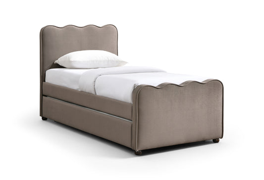 Gatsby Mohair Velvet Upholstered Twin Trundle Bed