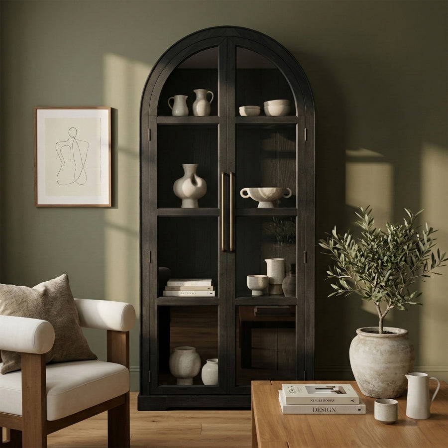 Corva Solid Wood Storage Cabinet