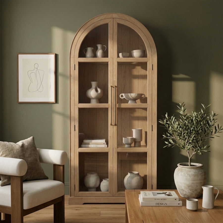 Corva Solid Wood Storage Cabinet