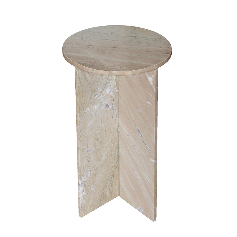 D15x24" Marble Side Table 1EA/CTN
