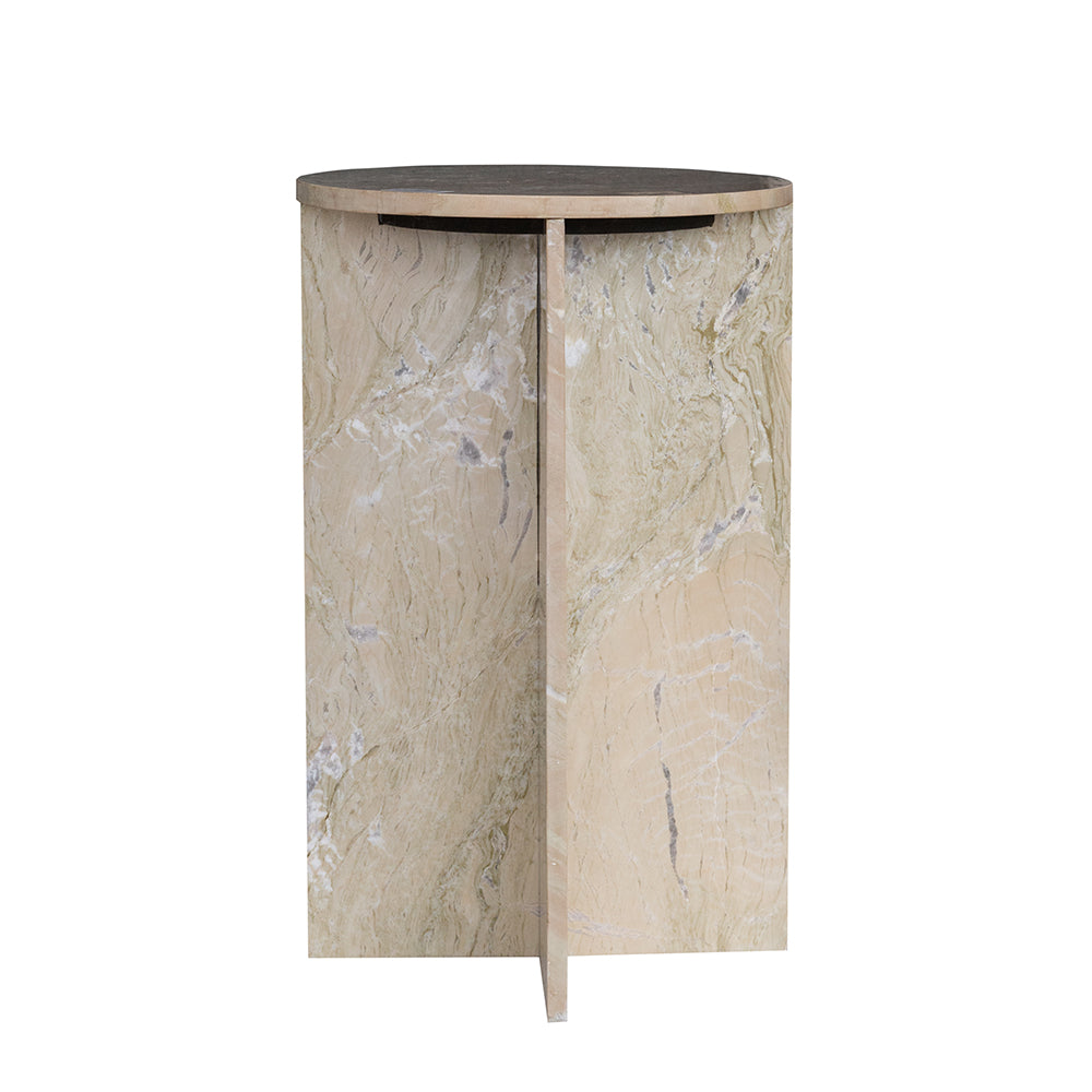 D15x24" Marble Side Table 1EA/CTN
