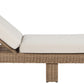 Sandbay Olefin Water Resistant Fabric And Wicker Outdoor Patio Chaise Lounge