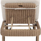 Sandbay Olefin Water Resistant Fabric And Wicker Outdoor Patio Chaise Lounge