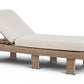 Sandbay Olefin Water Resistant Fabric And Wicker Outdoor Patio Chaise Lounge