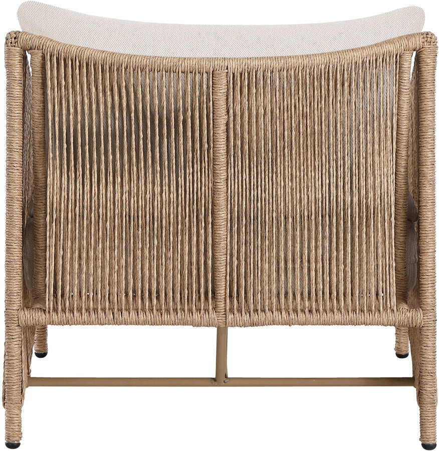Coastline Olefin Water Resistant Fabric And Wicker Outdoor Patio Chair
