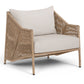Coastline Olefin Water Resistant Fabric And Wicker Outdoor Patio Chair