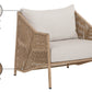 Coastline Olefin Water Resistant Fabric And Wicker Outdoor Patio Chair