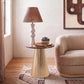 Cindra Genuine Marble Top And Iron Base End Table