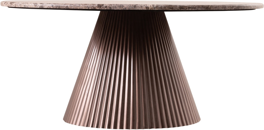 Cindra Genuine Marble Top And Iron Base Coffee Table