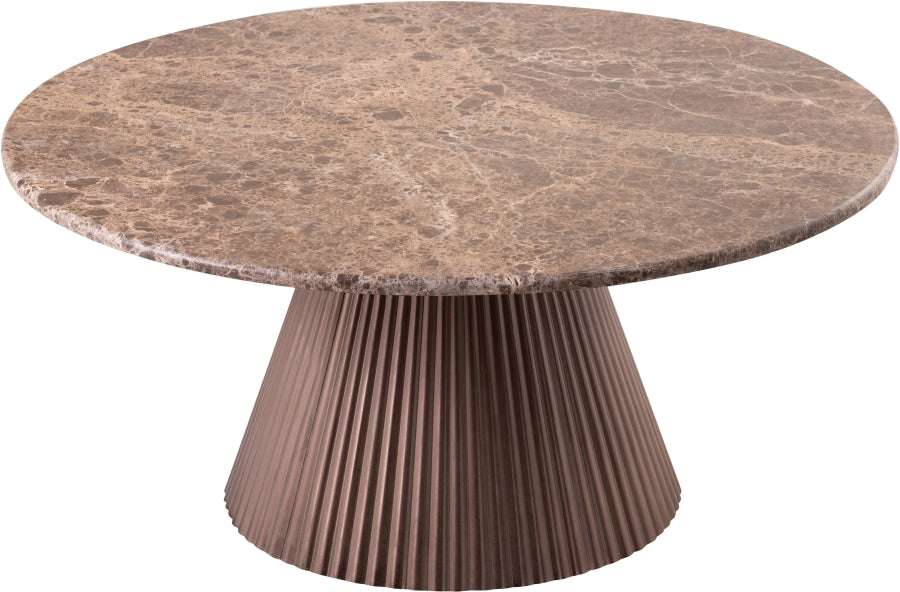 Cindra Genuine Marble Top And Iron Base Coffee Table