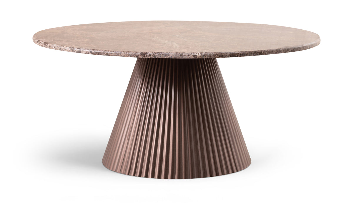 Cindra Genuine Marble Top And Iron Base Coffee Table