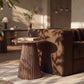 Cindra Genuine Marble Top And Iron Base End Table