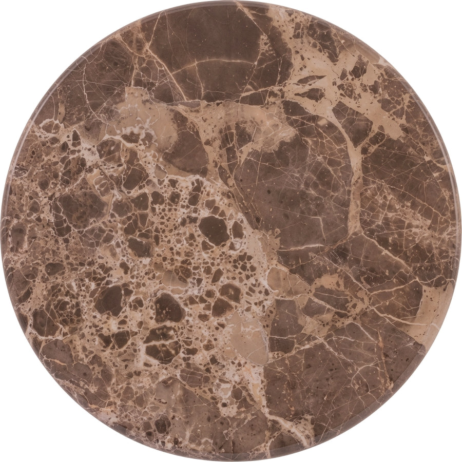 Cindra Genuine Marble Top And Iron Base End Table